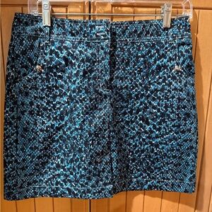 Blue Patterned Women's Skirt GG Blue